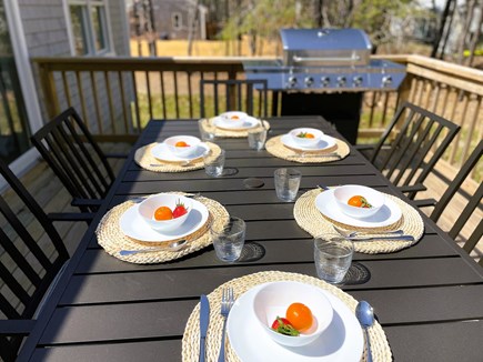 Eastham Cape Cod vacation rental - Large deck with outdoor dining and gas grill