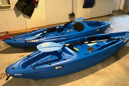 Marstons Mills Cape Cod vacation rental - 2 single kayaks for guest use at the pond.