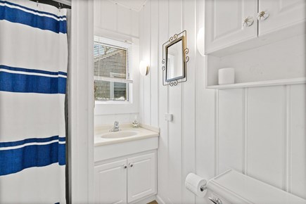 Harwich, Bank Street Beach Cottage Cape Cod vacation rental - Freshly painted bathroom with walk in shower.