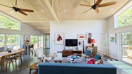 Wellfleet Cape Cod vacation rental - Living room with comfortable seating and flat screen TV