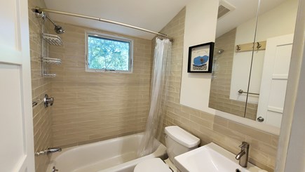 Wellfleet Cape Cod vacation rental - First floor bathroom with tub/shower