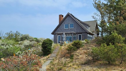 Truro Cape Cod vacation rental - Looking back at the house from the path to the beach stairs