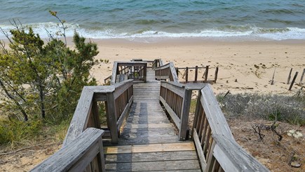Truro Cape Cod vacation rental - Private beach stairs to the beach below