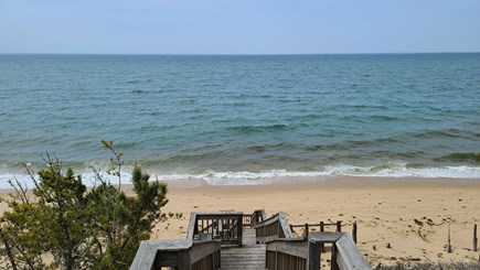 Truro Cape Cod vacation rental - Private beach stairs to the beach below