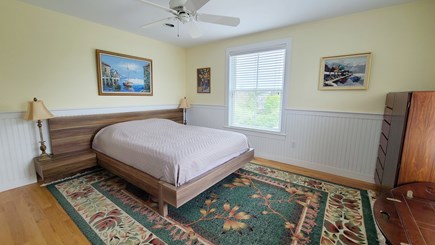 Truro Cape Cod vacation rental - First floor bedroom with queen bed and ensuite bathroom