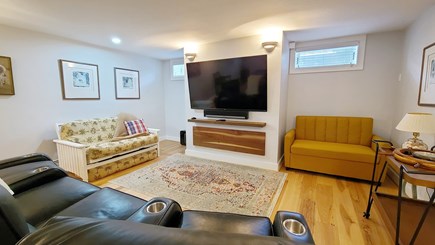 Truro Cape Cod vacation rental - Lower level entertainment room with large flat screen TV