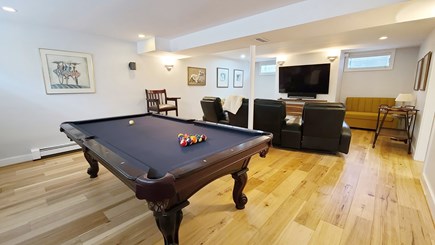 Truro Cape Cod vacation rental - Lower level entertainment room has a pool table