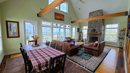 Truro Cape Cod vacation rental - Open and bright main living area with water views