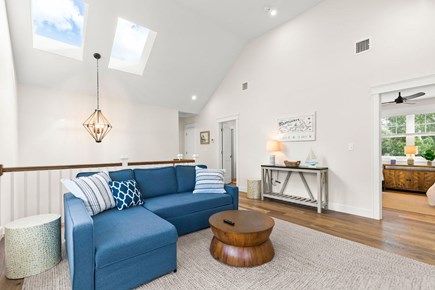 Falmouth Heights Cape Cod vacation rental - Loft - Blue Couch Pulls Open to Queen Sleeper
