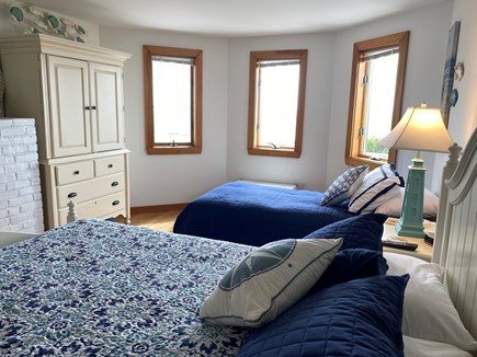 Eastham Cape Cod vacation rental - First floor bedroom (queen and twin beds) with views of the bay