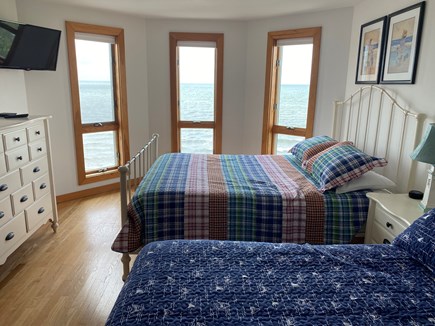 Eastham Cape Cod vacation rental - Second floor bedroom (queen and full beds) with views of the bay