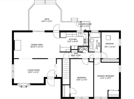 Eastham Cape Cod vacation rental - First floor plan