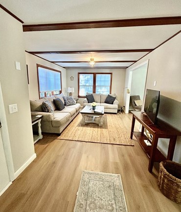 Eastham Cape Cod vacation rental - Living room with spacious, comfy couches and coastal vibe.