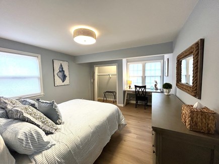 Eastham Cape Cod vacation rental - Peaceful queen bedroom with corner desk and large closet.