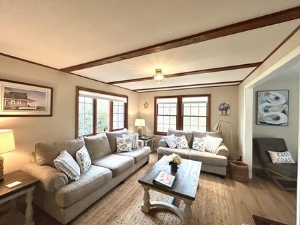 Eastham Cape Cod vacation rental - Coastal Vibe Living room with comfy couches and smart TV.