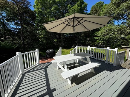 Eastham Cape Cod vacation rental - Deck to BBQ and outdoor shower