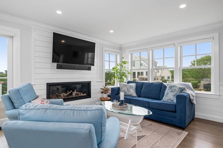 Chatham Cape Cod vacation rental - Comfortable living room with flat screen TV and fireplace
