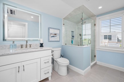Chatham Cape Cod vacation rental - Primary bedroom ensuite bathroom (2) has a beautiful glass-enclosed shower