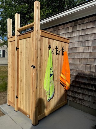 West Dennis Cape Cod vacation rental - Rinse off the sand in the outside shower.