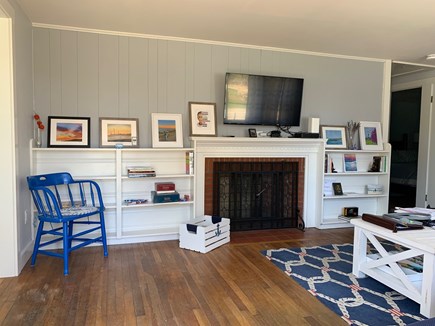 West Dennis Cape Cod vacation rental - Snuggle up in our comfortable living room.