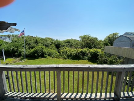 North Falmouth Cape Cod vacation rental - View of back yard from deck