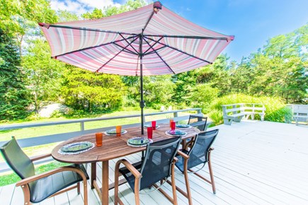 North Falmouth Cape Cod vacation rental - Back deck seating area