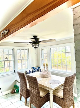 South Dennis Cape Cod vacation rental - Dining area with window seating up to 6+