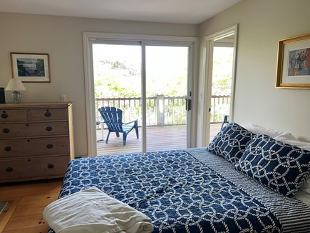 Brewster Cape Cod vacation rental - Queen bed with slider to balcony and bathroom on the northside