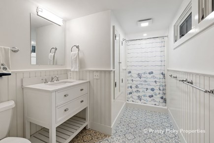 West Hyannis Port Cape Cod vacation rental - One of two updated, sparkling full baths