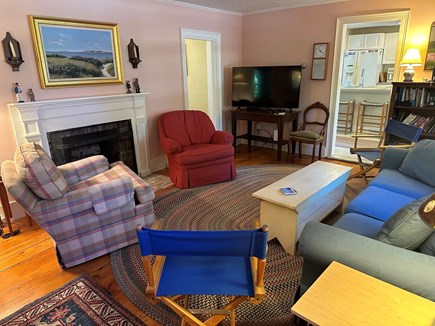 Wellfleet Cape Cod vacation rental - Living room opens to kitchen, dining, main bedroom & full bath.