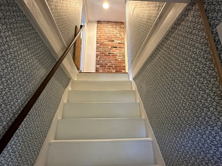 Wellfleet Cape Cod vacation rental - Antique ships stairs to 2 upstairs bedrooms.