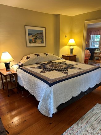 Wellfleet Cape Cod vacation rental - Main floor bedroom with CA king Tempurpedic bed, window A/C.