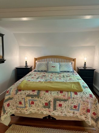 Wellfleet Cape Cod vacation rental - Queen bedroom upstairs (window A/C) with shared bath with shower.