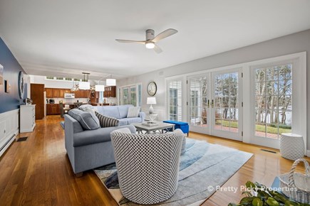 Brewster Cape Cod vacation rental - Living room view to water