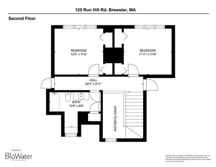 Brewster Cape Cod vacation rental - Second level floor plan