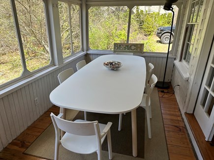 Plymouth MA vacation rental - Screened porch x-tra large table for dining & games