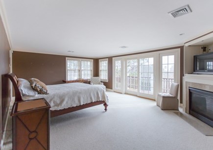 New Seabury, Popponesset  Cape Cod vacation rental - Bedroom 4, second floor, king bed, waterfront balcony, private en