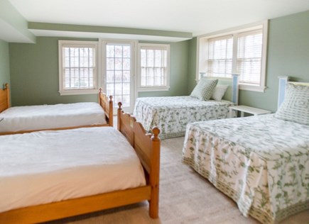 New Seabury, Popponesset  Cape Cod vacation rental - Bedroom 5, Lower Level, 4 Twin Beds, has shared full bath on lowe