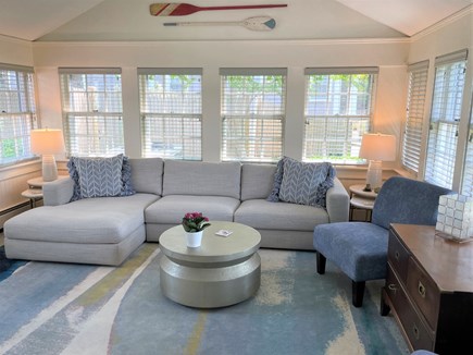 Harwich Port Cape Cod vacation rental - Comfortable Sunroom/family room with flat screen television