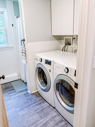 Harwich Cape Cod vacation rental - Downstairs bathroom with laundry