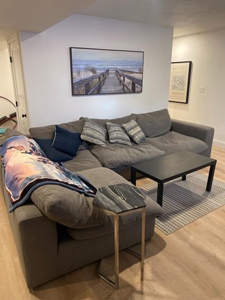 Barnstable, East Falmouth Cape Cod vacation rental - Sectional couch finished basement