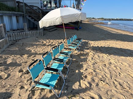 Provincetown, Martin House 157 Cape Cod vacation rental - 8 Beach Chairs and Umbrella on Public Beach