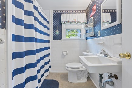 West Dennis Cape Cod vacation rental - Full bathroom with tub/shower