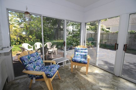 West Dennis Cape Cod vacation rental - Sunroom with stacked washer and dryer