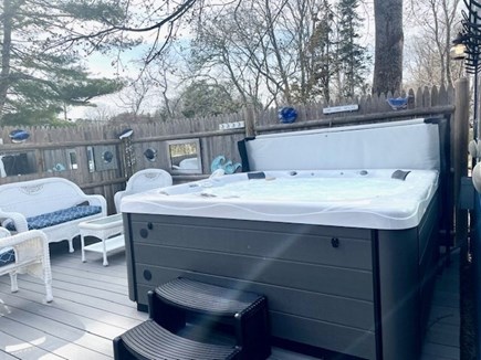 Barnstable Cape Cod vacation rental - The hot tub seats 7 and has a separate relaxation area.