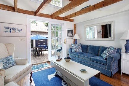 Barnstable Cape Cod vacation rental - The Captain's Quarters lounge has a comfy queen sleep sofa