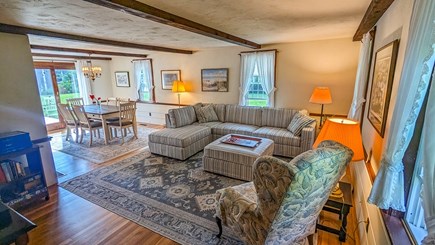 East Dennis Cape Cod vacation rental - Living room sectional.