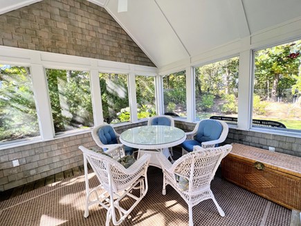 Orleans Cape Cod vacation rental - Screened porch overlooking pool and gardens