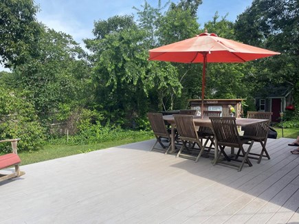 Harwich Cape Cod vacation rental - Large deck with seating for 8-10
