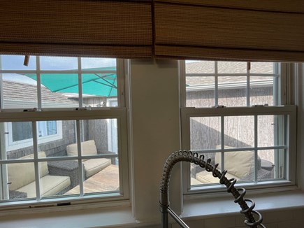 Centerville Cape Cod vacation rental - Unit A Kitchen window view of patio in-between units